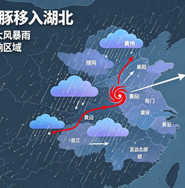 台风“白海豚”进入湖北 风雨影响多城
